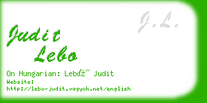 judit lebo business card